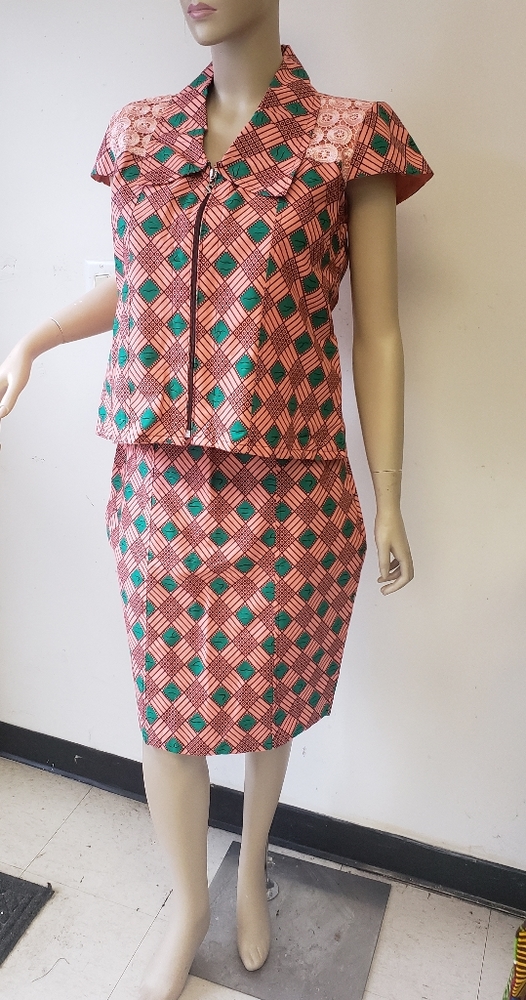 African Print Skirt Suit